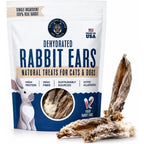 Ancestral Hunter Dehydrated Rabbit Ears For Dogs And Cats Single Ingredient USA Sourced Natural Chews 12 Count