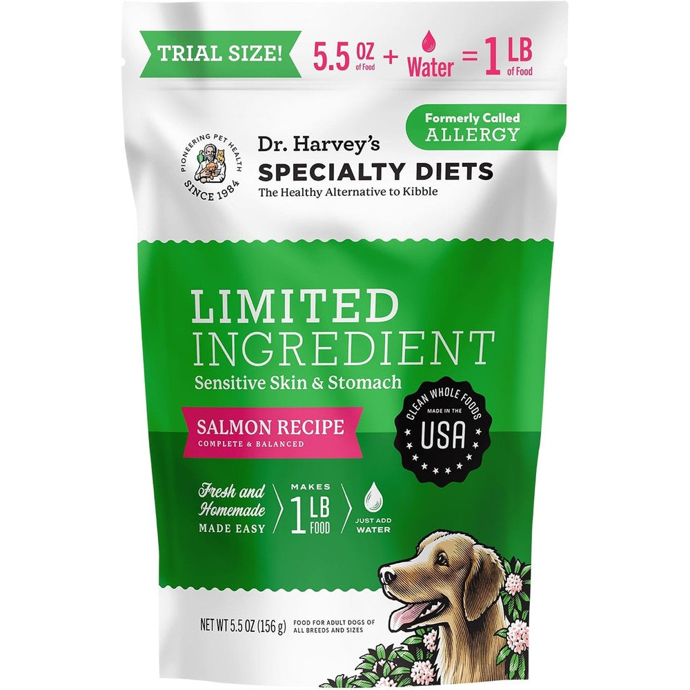 Dr. Harvey's Specialty Diet Limited Ingredient Grain Free Dog Food Salmon Recipe Trial Size 5.5 Ounces
