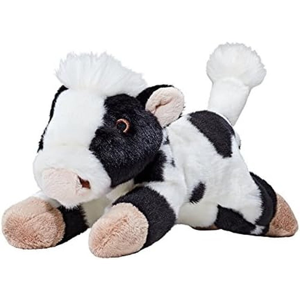 Fluff And Tuff Marge The Cow Durable Plush Dog Toy 11 Inch Medium Interactive Toy With Tuffweb Mesh Liner For Dogs