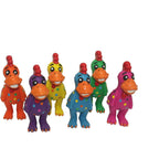 Multipet Mini Globken Latex Plush Filled Polka Dot Chicken Dog Toy, 5-1/2-Inch Assorted Colors