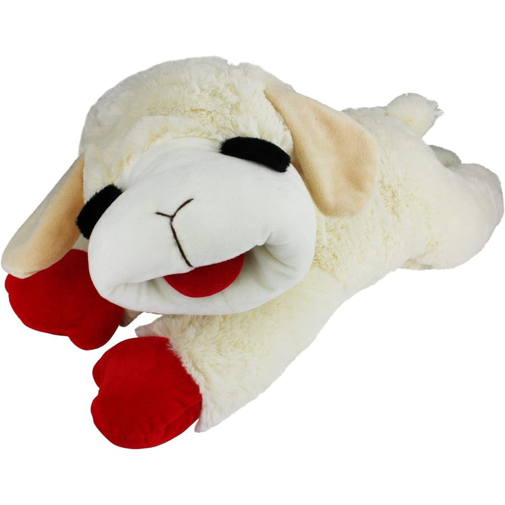 HDP Lambchop Plush Dog Toy 24 Inch XXL With Squeaker For Large Breed Dogs White Color Pack Of 1