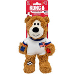 Kong Wild Knots Bear Soccer Player Dog Toy Usa International Tournament Edition Plush Rope Toy With Squeaker Medium Large