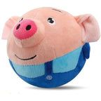 Generic Interactive Dog Toys Active Moving Pet Plush Toy 2026 Upgraded Rechargeable Squeaky Ball With Recording Sound Washable Cartoon Pig Blue