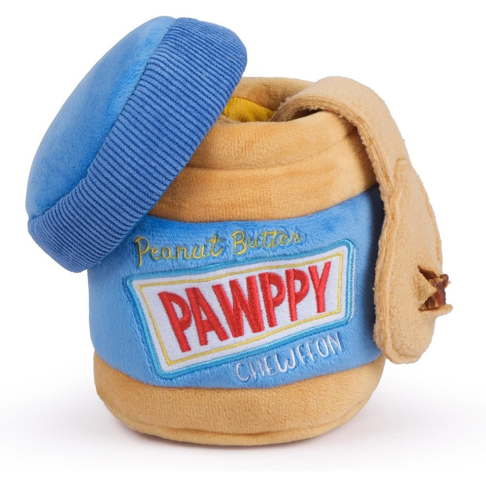 Chewffon Interactive Dog Enrichment Toy Peanut Butter Jar Shape With Crinkle And Snuffle Features For Brain Stimulation And Mental Health