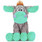 Loncoldy Interactive Donkey Dog Toy With Squeaker And Crinkle Paper For Small Medium And Large Breeds Tough Plush Chew Toy