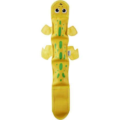 Outward Hound Fire Biterz Yellow Lizard Interactive Plush Dog Toy For Large Dogs Made With Real Firehose Material