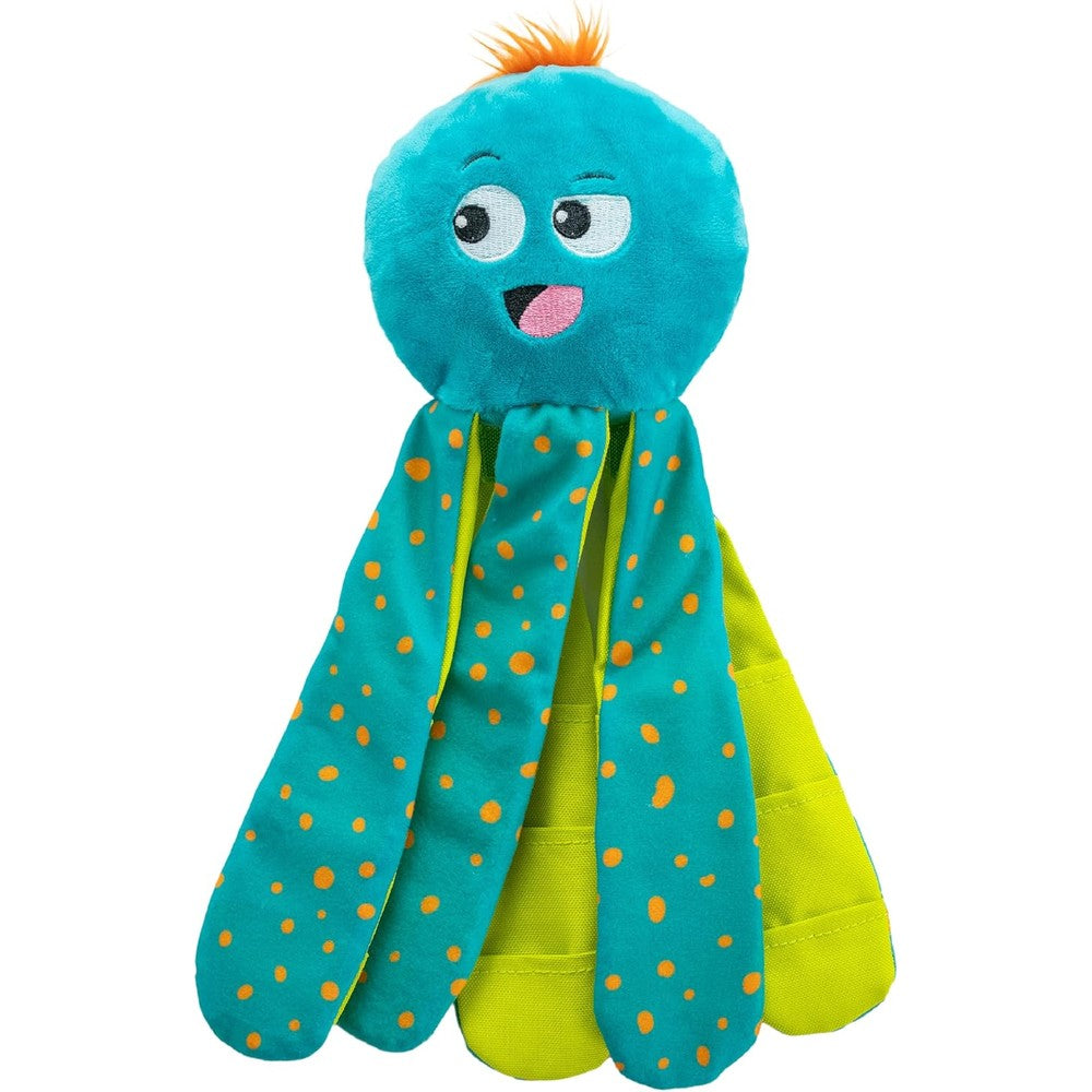 Outward Hound Nina Ottosson Silly Legz Interactive Plush Dog Puzzle Toy Blue Octopus Mental Stimulation Toy For Dogs