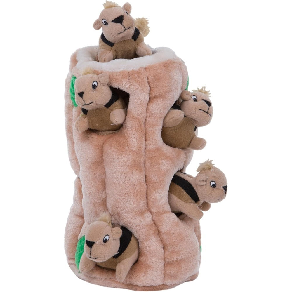 Outward Hound Hide-A-Squirrel Squeaky Puzzle Plush Dog Toy Interactive Hide And Seek Activity For Dogs Extra Large With Six Removable Squirrels