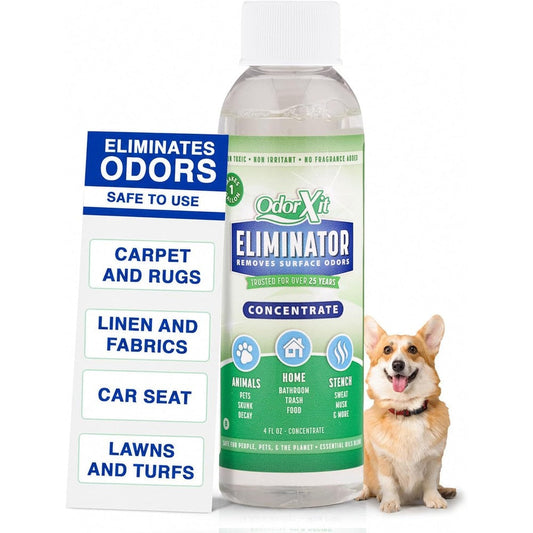 OdorXit Concentrated Pet Urine Odor Eliminator Natural Essential Oil Deodorizer Liquid For Cats And Dogs 4 Ounce