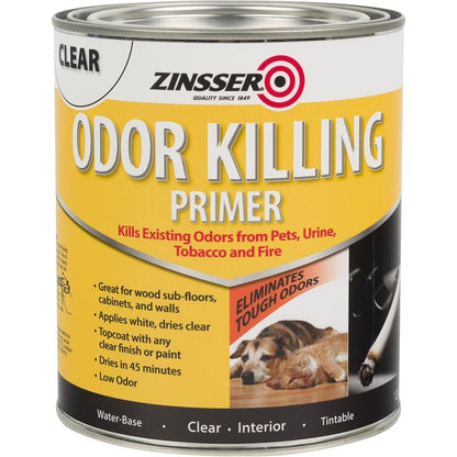 Zinsser Odor Killing Primer Water Based Interior White One Quart