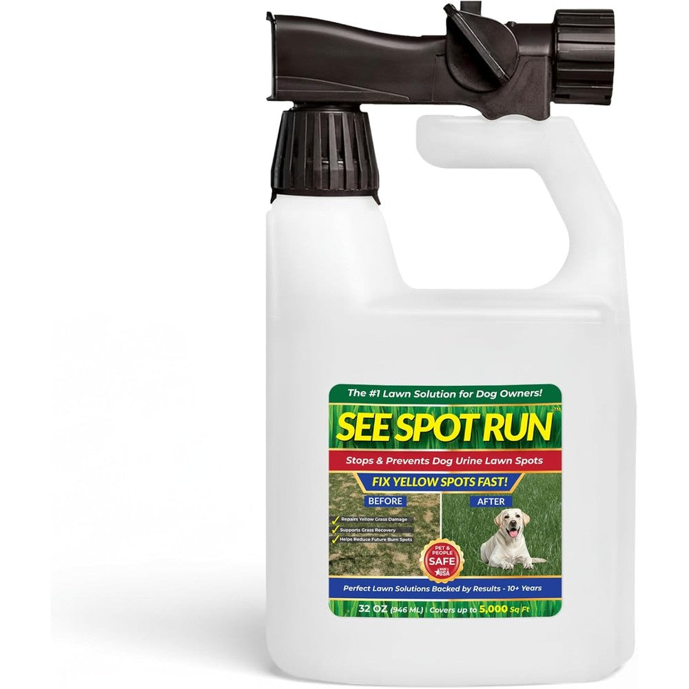 See Spot Run Dog Urine Neutralizer For Lawn Protection Complete Natural Lawn Care Grass Saver Hose End Concentrate 32 Fluid Ounces