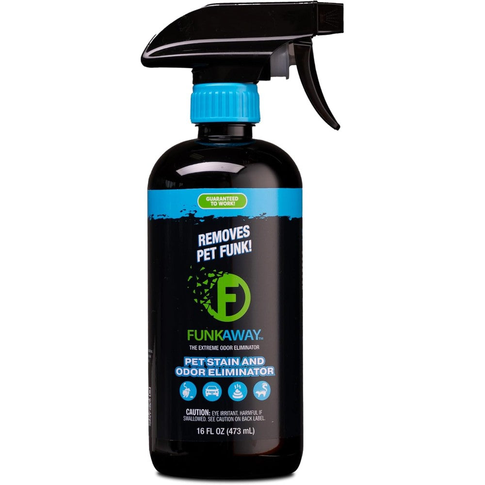 FunkAway Pet Stain And Odor Eliminator Spray Fresh And Neutral Scent Alcohol Free Formula Sixteen Ounces