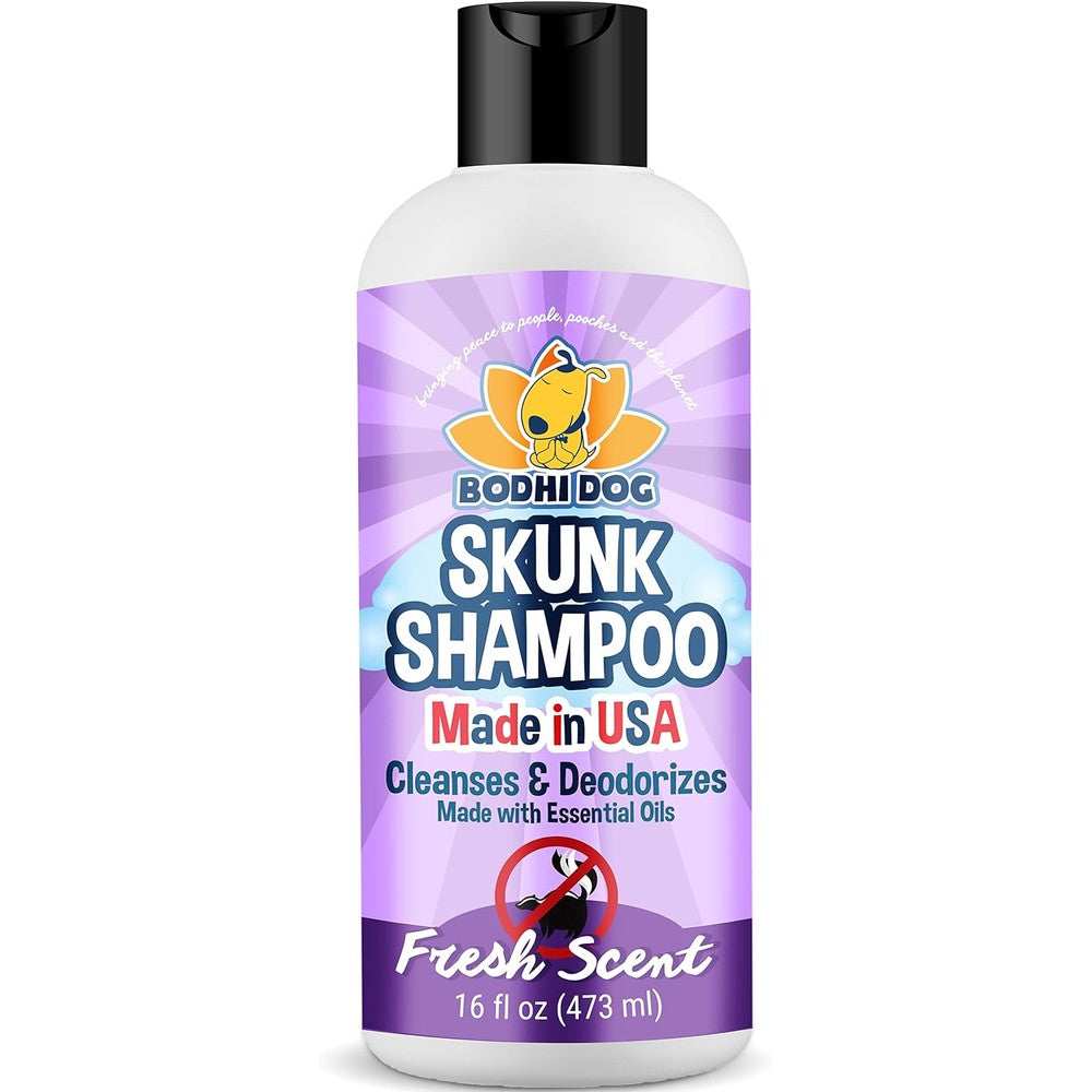 Bodhi Dog Skunk Shampoo Odor Remover Cleans And Deodorizes Using Essential Oils For Dogs And Cats Made In USA 16 Ounces 473 Milliliters