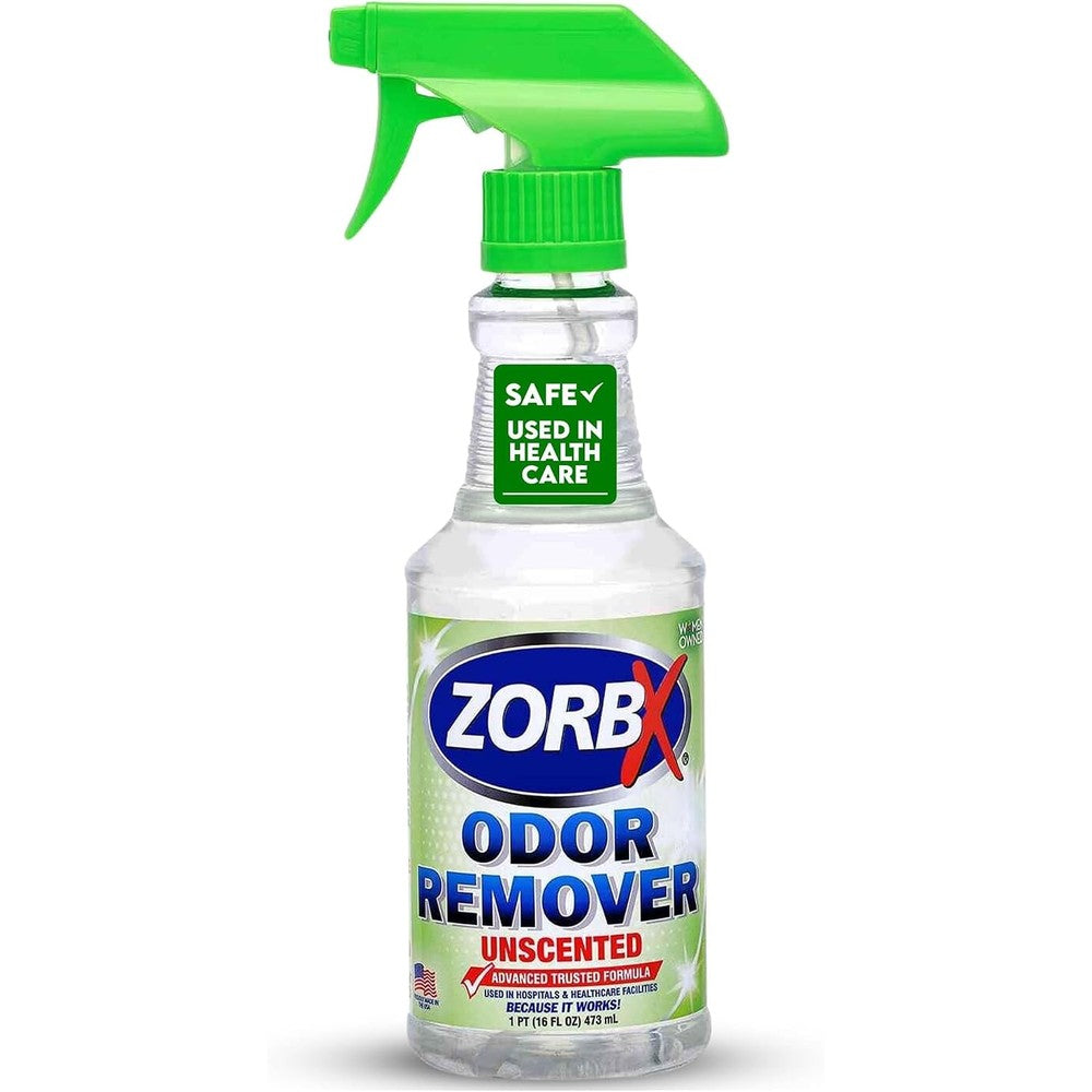 ZORBX Unscented Odor Eliminator Hospital Grade Fast Acting Spray For Pets House And Carpet 16 Fluid Ounce