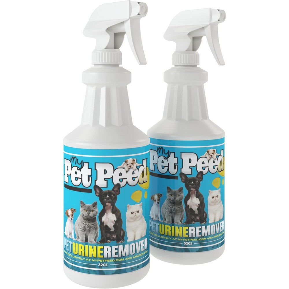 My Pet Peed Pet Stain And Odor Remover Two Pack Oxygen Based Unscented Enzyme Free Cleaner Pack Of Two Thirty Two Ounce Spray Bottles
