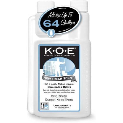 Odorcide K.O.E Kennel Odor Eliminator Concentrate Fresh Scent Non Enzymatic Pet Odor Neutralizer Sixteen Ounce
