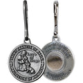 The Christian Mint LLC Saint Francis Of Assisi Pet Medal With Capsule Of Assisi Soil Italian Crafted Silver Alloy Protective Charm For Dogs And Cats