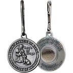The Christian Mint LLC Saint Francis Of Assisi Pet Medal With Capsule Of Assisi Soil Italian Crafted Silver Alloy Protective Charm For Dogs And Cats