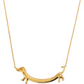 XROLAND Dog Pendant Necklace Cute Dachshund Pendant Clavicular Chain Fashionable And Unique Neckchains Ornament For Dog Lovers Gold Variant 1 Count