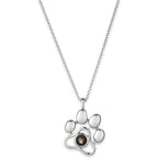 OPALSTOCK Personalized Pet Photo Necklace Custom Photo Charm Projection Necklace Dog Cat Paw Pendant Pet Memorial Jewelry