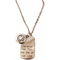 Captain America Marvel Comics Im With You Pendant Necklace Dog Tag With Shield Charm Stainless Steel Silver Tone Twenty Inch Chain