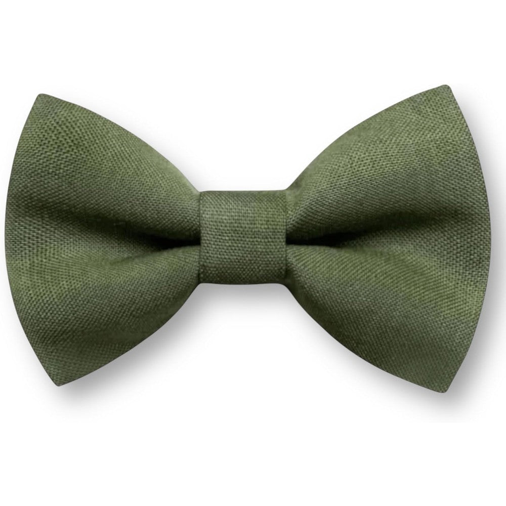 The Bold Bow Tie Detachable Dog Bow Tie Slide On Pet Bowtie For Collars Premium Accessory For Large Dogs Olive Green Large Four Point Five Inches