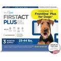 TevraPet FirstAct Plus Flea And Tick Topical Treatment For Medium Dogs Twenty Three To Forty Four Pounds Three Monthly Doses