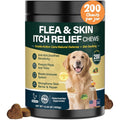 Klomkmcl Dog Flea And Tick Prevention Allergy Chews Omega 3 Skin And Coat Supplement With Immune Support And Yeast Relief 200 Count