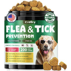 Cudory Flea And Tick Prevention For Dogs 200 Natural Soft Chewables With Vitamins And Fish Oil Chicken Flavor