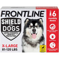 FRONTLINE Shield Flea And Tick Treatment For Extra Large Dogs 81 To 120 Pounds Topical Monthly Pest Prevention Pack 6 Doses