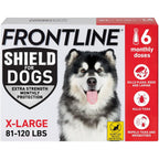 FRONTLINE Shield Flea And Tick Treatment For Extra Large Dogs 81 To 120 Pounds Topical Monthly Pest Prevention Pack 6 Doses