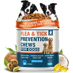 MaxHemp Natural Flea And Tick Prevention For Dogs Chewables 180 Soft Chews Skin And Coat Support Supplement Chicken Flavor