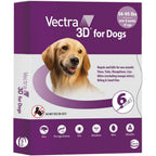 Vectra 3D Flea And Tick Prevention For Large Dogs Fifty Six To Ninety Five Pounds Monthly Topical Treatment Six Month Supply Six Applicators