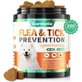Carmelie Flea And Tick Prevention For Dogs Chewables, 200 Natural Soft Chews Oral Supplement For Puppies and All Dog Breeds, Chicken Flavor