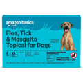 Amazon Basics Preventative Flea Tick And Mosquito Topical Treatment For Extra Large Dogs Over Fifty Five Pounds Waterproof Long Lasting Six Count