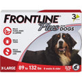 Frontline Plus Flea and Tick Spot Treatment for Extra Large Breed Dogs Eighty Nine to One Hundred Thirty Two Pounds Red Pack Count of Three