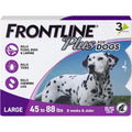 Frontline Plus Topical Flea And Tick Spot Treatment For Large Breed Dogs Weighing 45 To 88 Pounds Purple Pack Contains 3 Count Pipettes
