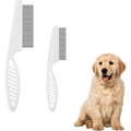 Brillirare 2 Pieces Flea Lice Comb Set Stainless Steel Multifunctional Grooming Tool For Dogs Cats And Rabbits