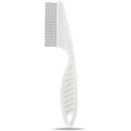 55 Trends Metal Hair Nit Comb With Long Handle For Effective Head Lice And Egg Removal For Adults Kids And Pets White 14x3.3 Centimeters