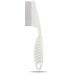55 Trends Metal Hair Nit Comb With Long Handle For Effective Head Lice And Egg Removal For Adults Kids And Pets White 14x3.3 Centimeters