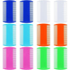 Molain Cat Dog Flea Lice Combs Set 12 Pieces Double Sided Professional Grooming Tools For All Hair Types White Green Blue Orange Pink