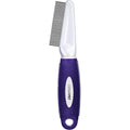 ConairPro Dog And Cat Pet Brush For Flea And Tick Removal 1/2 Inch Stainless Steel Comb With Memory Grip Handle In Purple