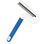 TailGurus Pet Flea Comb For Dogs And Cats With Long And Short Steel Teeth Grooming Tool For Tangles Knots And Fleas TG2042 Blue