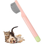 Tyqour Dog Face Comb Stainless Steel Eye Comb For Small Dogs And Cats Gentle Tear Stain Remover And Flea Comb Compact Grooming Tool