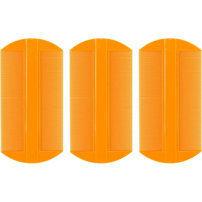 Gwozi Double Sided Flea Comb For Cats And Dogs Fine Tooth Grooming Brush Set For Pet Dandruff And Lice Removal 3 Pieces
