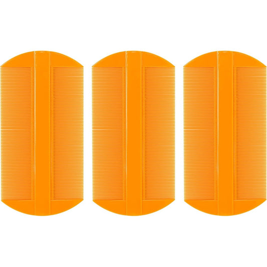 Gwozi Double Sided Flea Comb For Cats And Dogs Fine Tooth Grooming Brush Set For Pet Dandruff And Lice Removal 3 Pieces