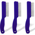 Attkryy 3 Pack Pet Flea Detangling Comb Single Row Fine Tooth Stainless Steel Grooming Tool For Dogs And Cats