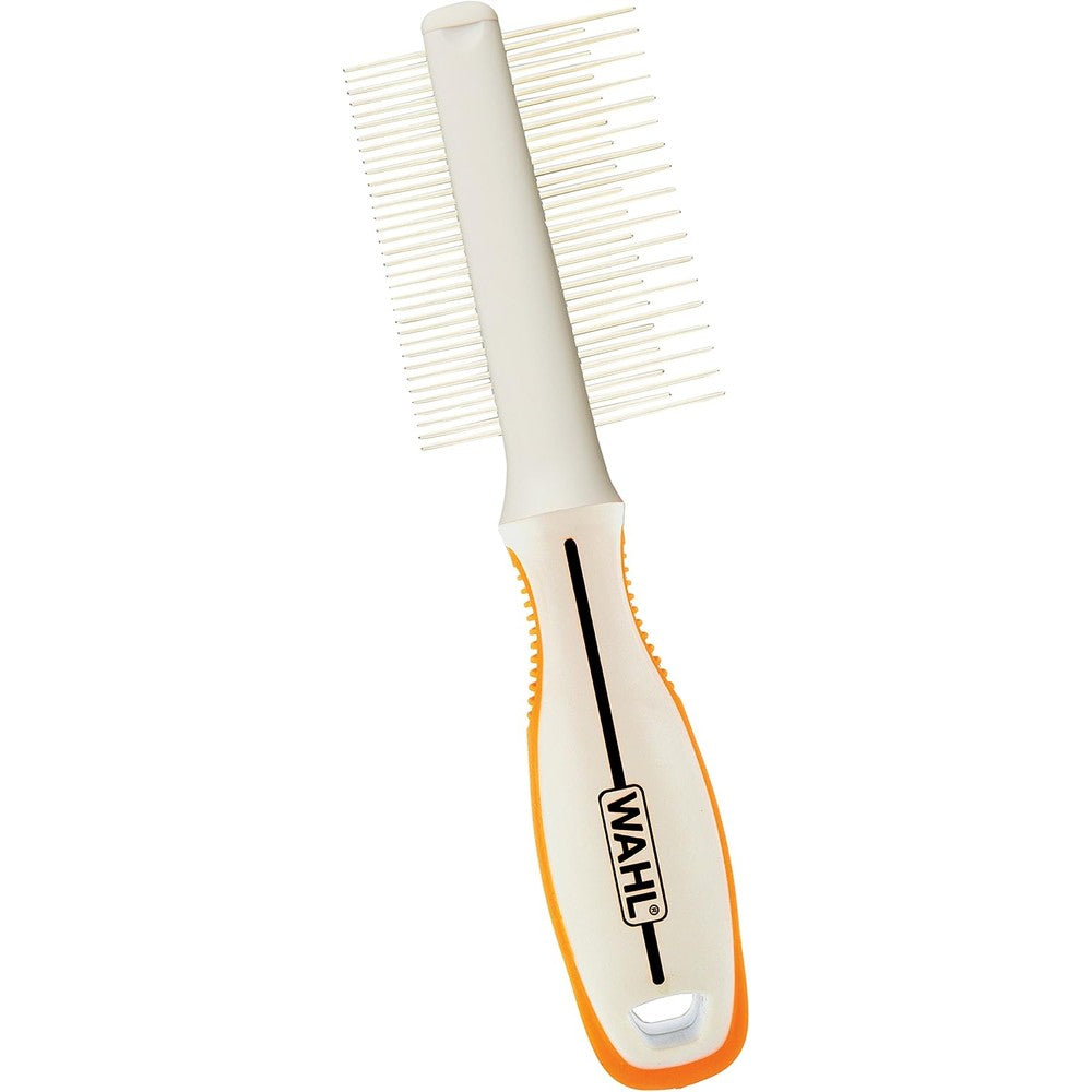 Wahl Premium Flea, Hair Pick, And Finishing Comb For Dogs And Cats With Ergonomic Non-Slip Grip For Professional Pet Grooming - Model 858503