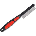 Ryan's Pet Supplies Paw Brothers Flea Comb For Small And Large Dogs And Cats With Handle Professional Grooming Tool Black And Red 8.8 Inches
