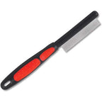 Ryan's Pet Supplies Paw Brothers Flea Comb For Small And Large Dogs And Cats With Handle Professional Grooming Tool Black And Red 8.8 Inches